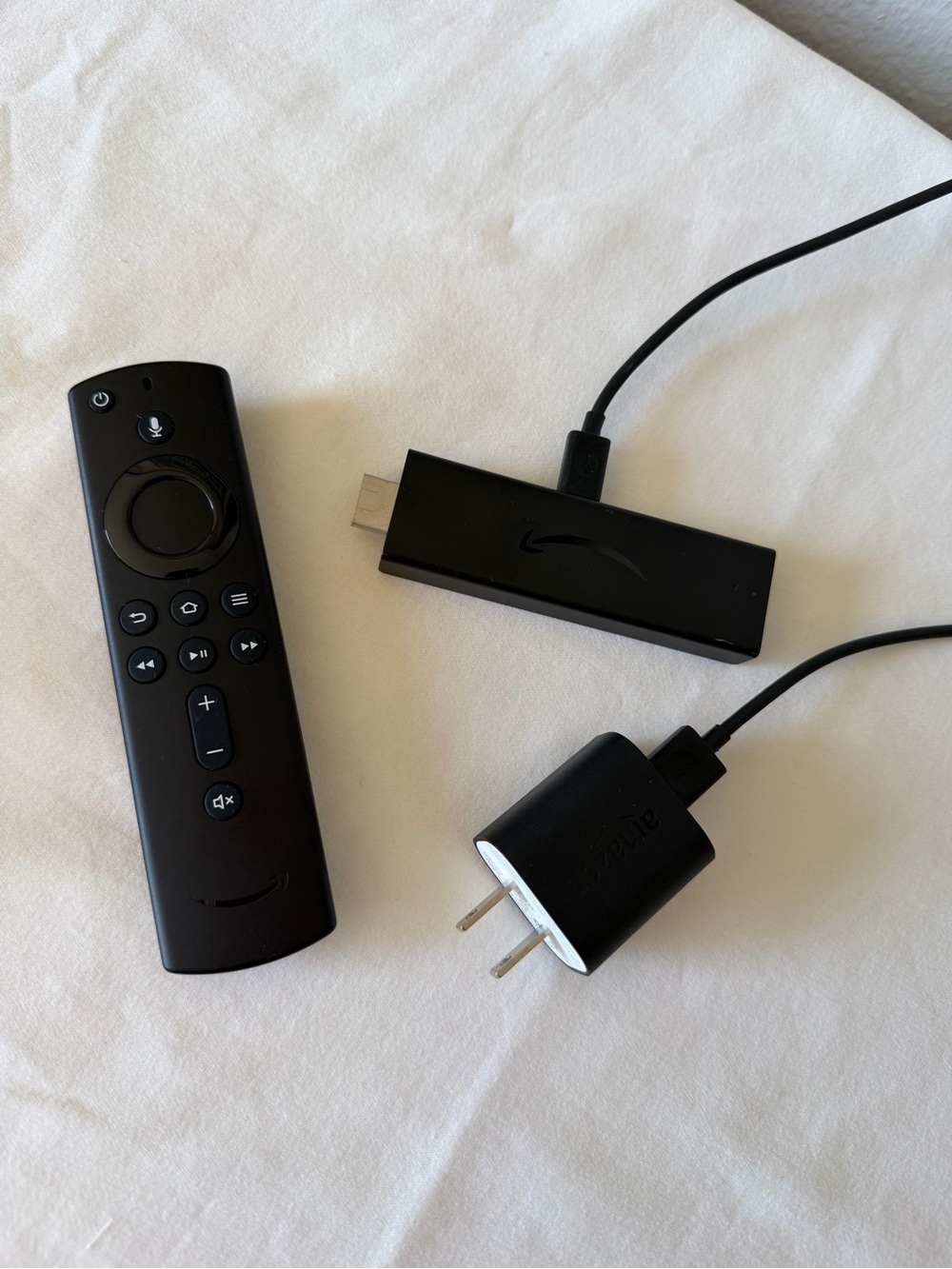 Amazon Fire TV Stick 4K Model E9L29Y with remote and charger